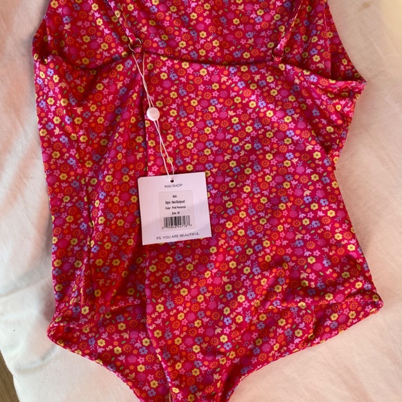 Mai Swim Mod Bodysuit pink perennial size medium - Picture 7 of 8